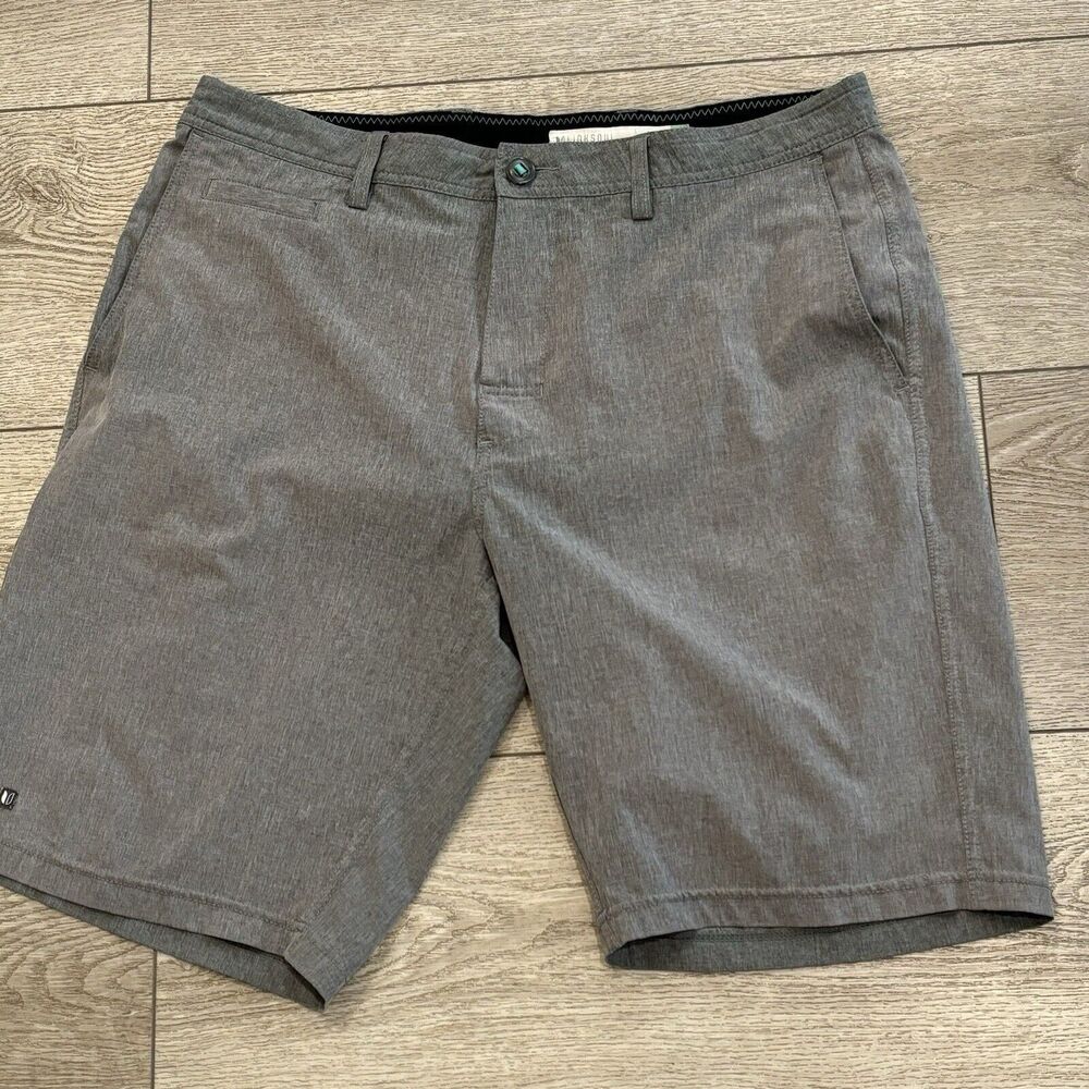Linksoul Boardwalker Hybrid Golf‎ Shorts Mens Size 35 Gray Stretch Performance